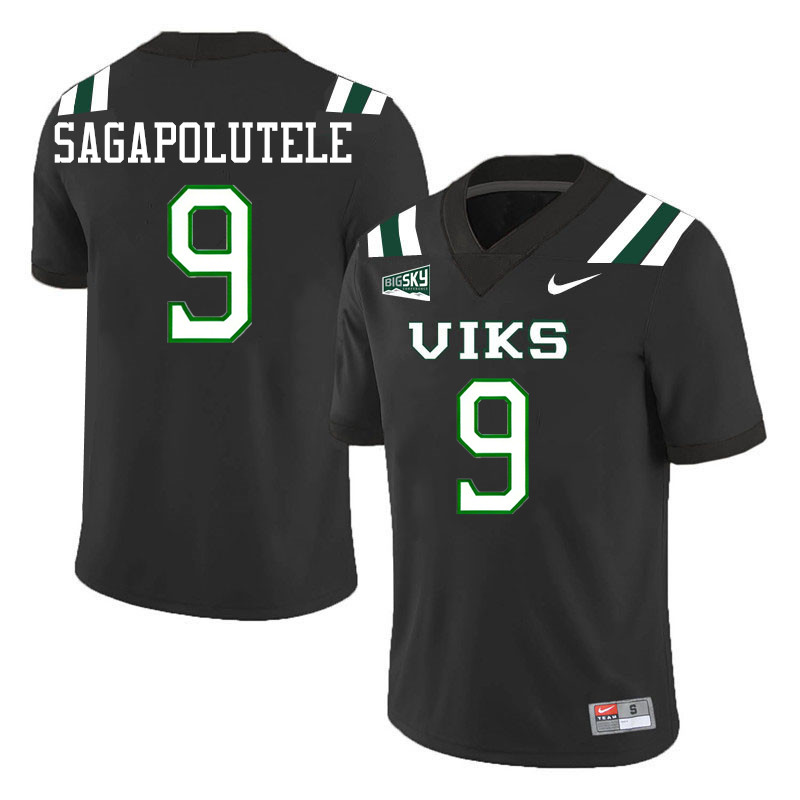 Portland State Vikings #9 John-Keawe Sagapolutele College Footbaall Jerseys,Uniforms Stitched-Black